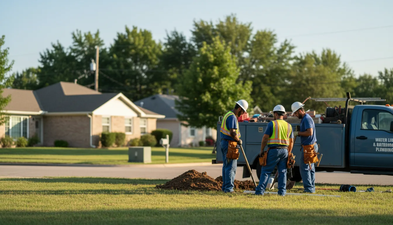 Residential water line and bathroom plumbing service in Rock, WV